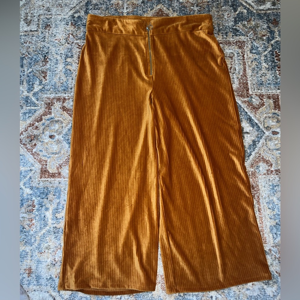 CANDIES RIBBED STRETCH WIDE LEG‎ PANTS